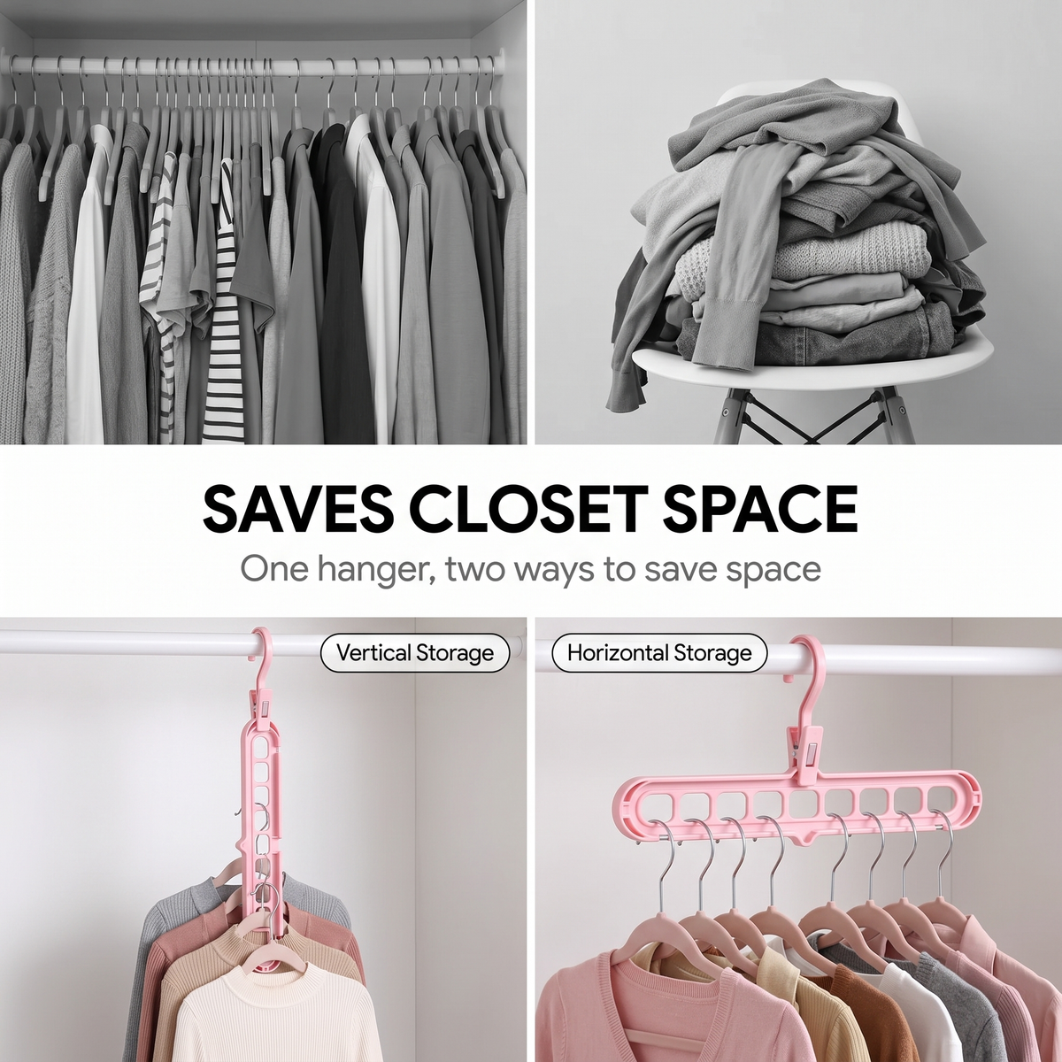 9 in 1 Magic Hanger Storage Rack: Closet Organizer