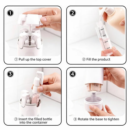 4 in 1 Travel Dispenser Bottle Set