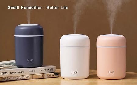 Portable Mini Humidifier with Night Light – Quiet 2 Mist Modes