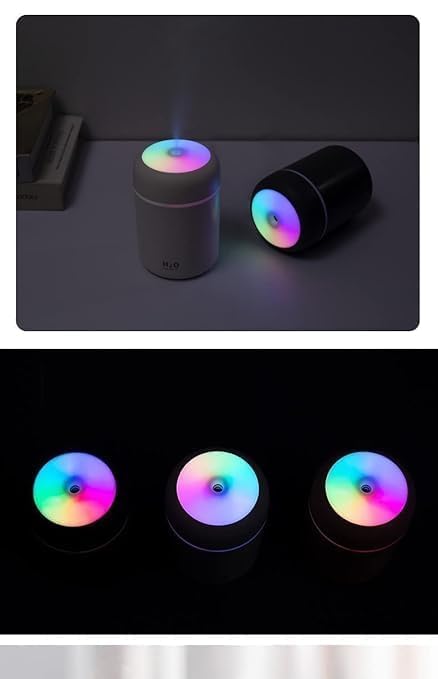 Portable Mini Humidifier with Night Light – Quiet 2 Mist Modes