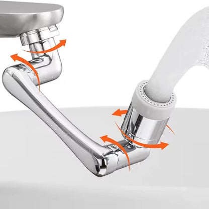 Stainless Steel 1080 Rotating Splash Filter Faucet Extender Dual Rotation Function Faucet Universal Extender Spray Head Anti Faucet Extender Bathroom Sink Sprayer Faucet [ 11x6x5 CM ]