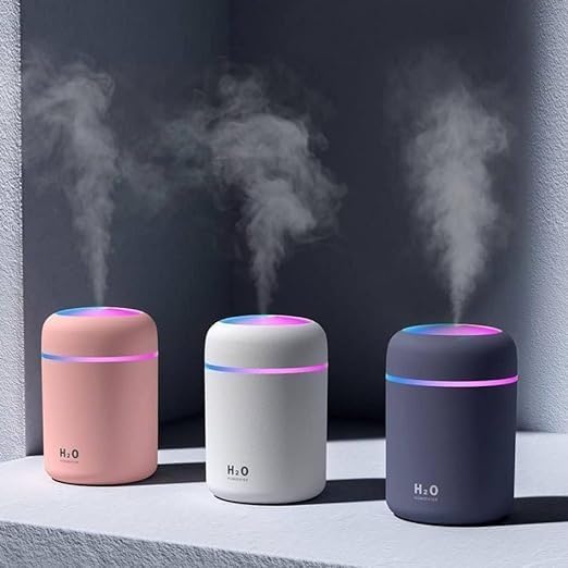Portable Mini Humidifier with Night Light – Quiet 2 Mist Modes