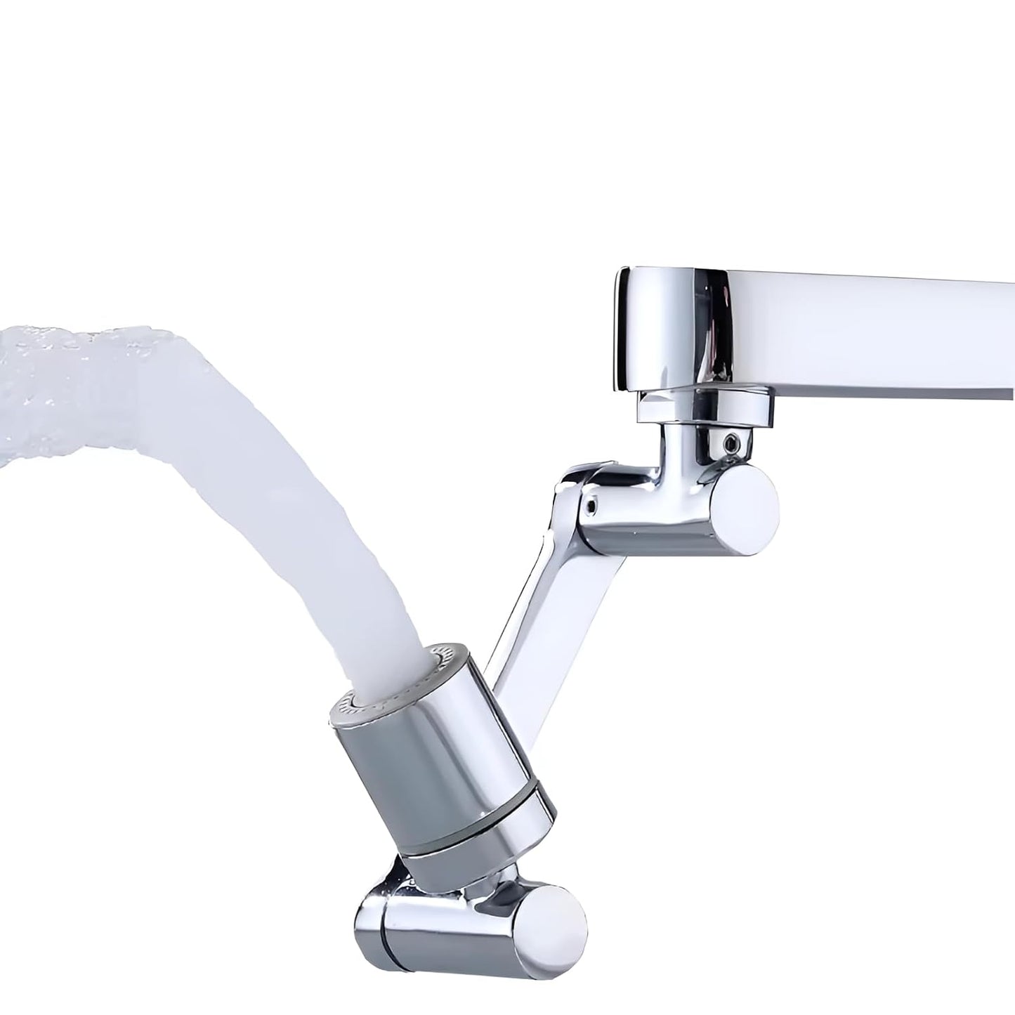 Stainless Steel 1080 Rotating Splash Filter Faucet Extender Dual Rotation Function Faucet Universal Extender Spray Head Anti Faucet Extender Bathroom Sink Sprayer Faucet [ 11x6x5 CM ]