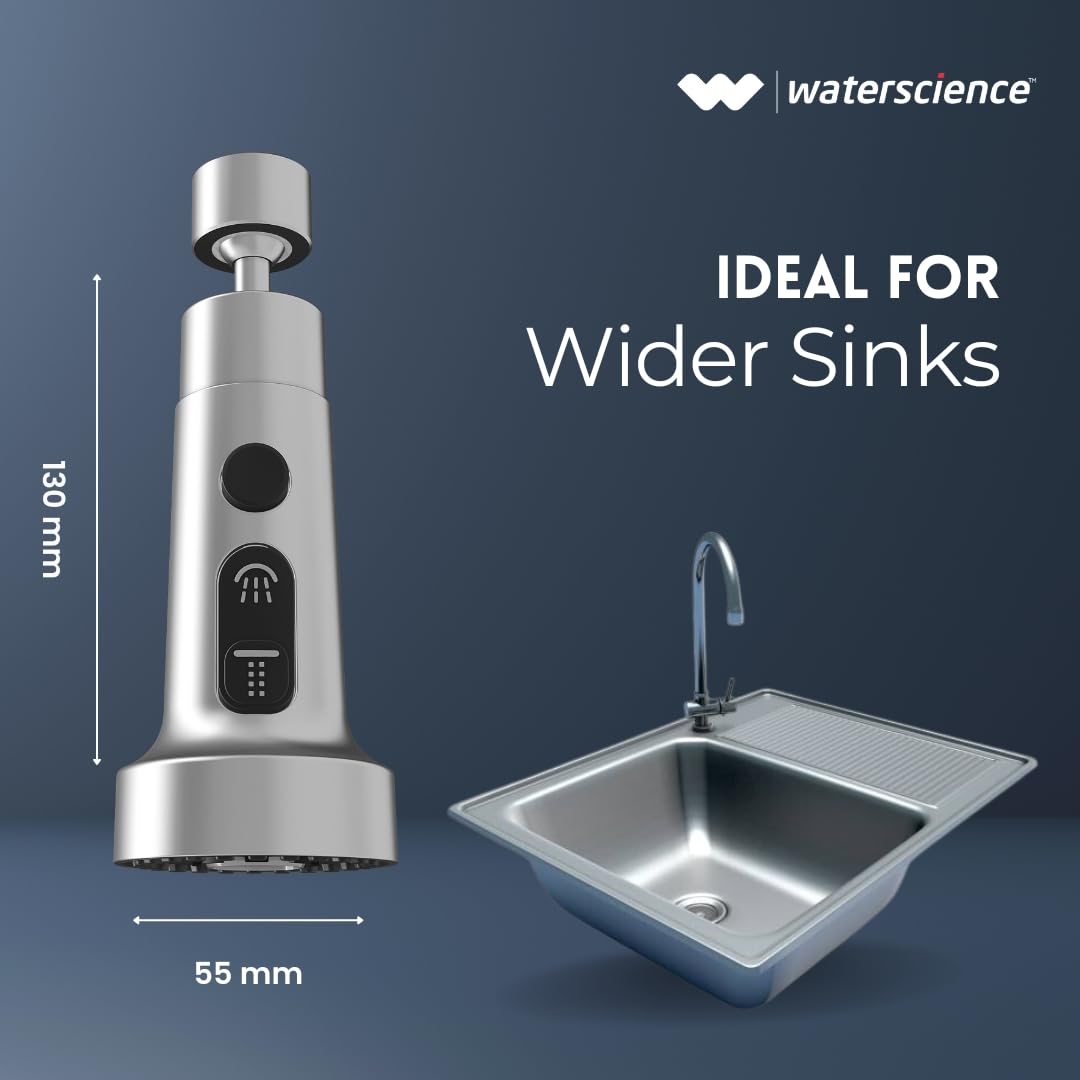 Tap Extension for Kitchen Sink | 3 Flow Modes | Flexible Faucet Extender for Taps