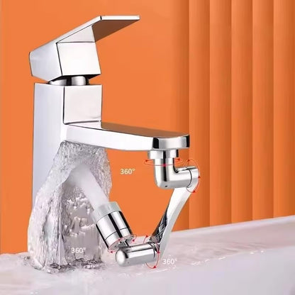 Stainless Steel 1080 Rotating Splash Filter Faucet Extender Dual Rotation Function Faucet Universal Extender Spray Head Anti Faucet Extender Bathroom Sink Sprayer Faucet [ 11x6x5 CM ]