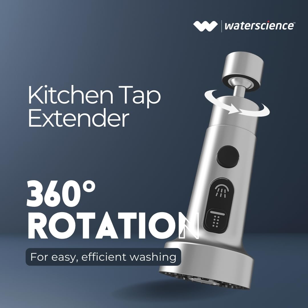 Tap Extension for Kitchen Sink | 3 Flow Modes | Flexible Faucet Extender for Taps
