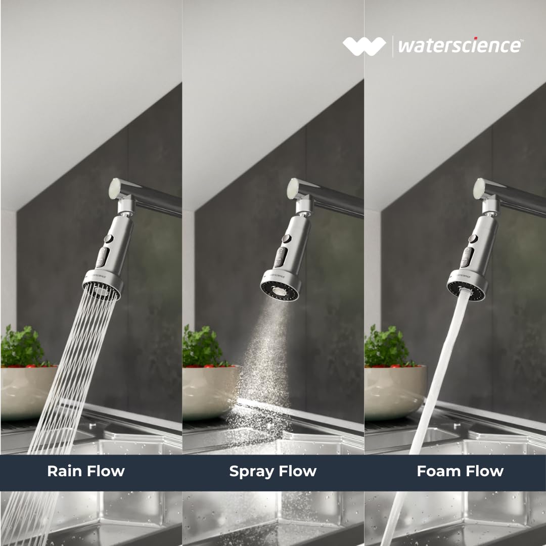 Tap Extension for Kitchen Sink | 3 Flow Modes | Flexible Faucet Extender for Taps