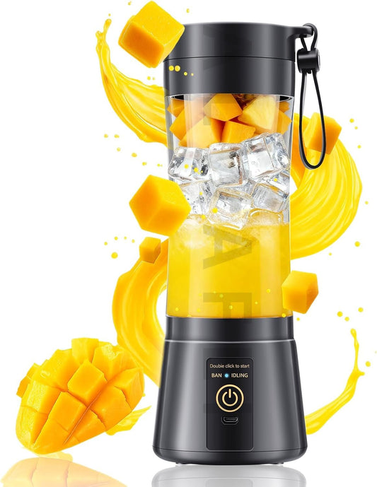 Portable Blender, Mini Personal Blender Bottles for shakes and smoothies, Cordless with USB Rechargeable To Go Mixer Electric juicer Cup for Fruit Juice Protein mixes Travel Juice Maker