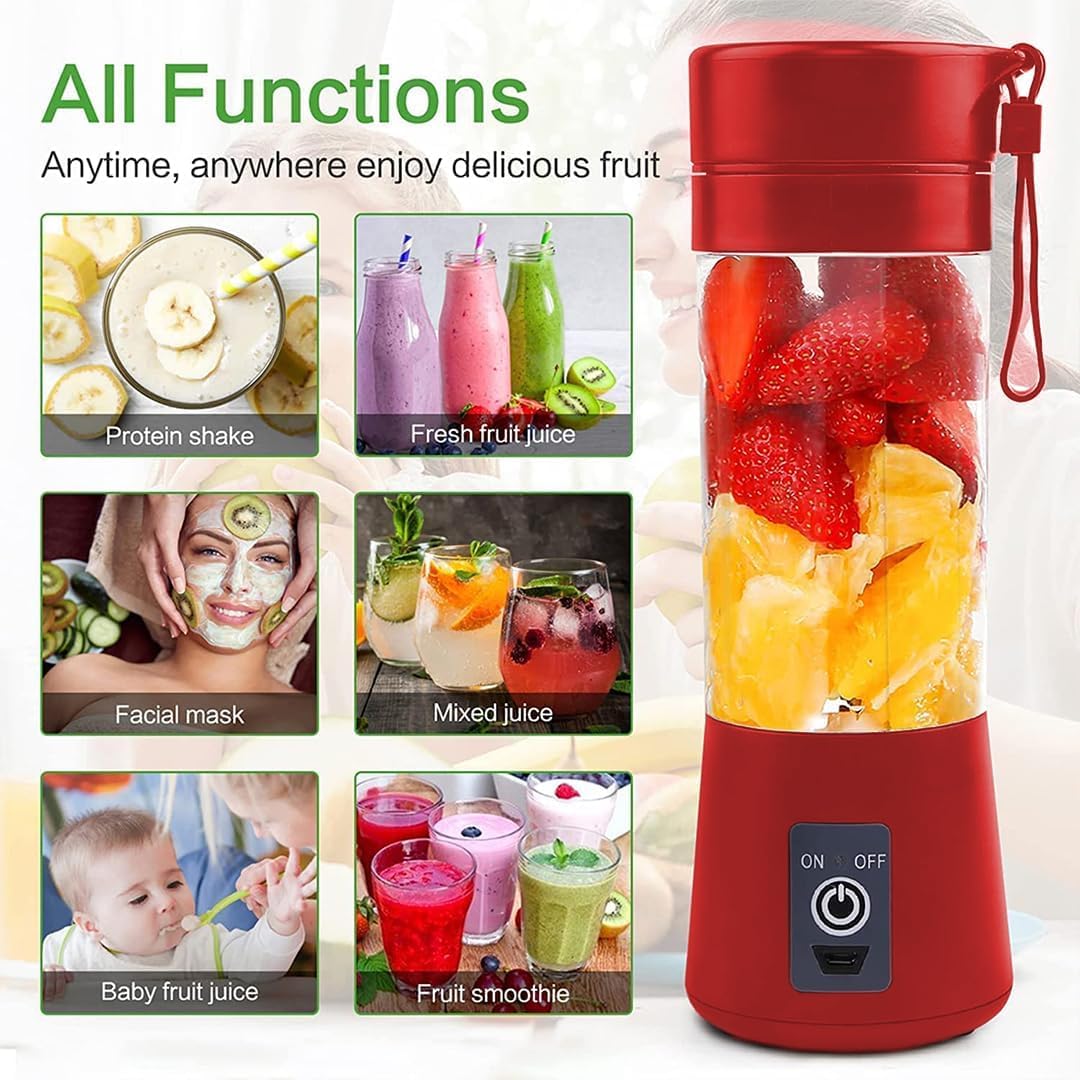 Portable Blender, Mini Personal Blender Bottles for shakes and smoothies, Cordless with USB Rechargeable To Go Mixer Electric juicer Cup for Fruit Juice Protein mixes Travel Juice Maker