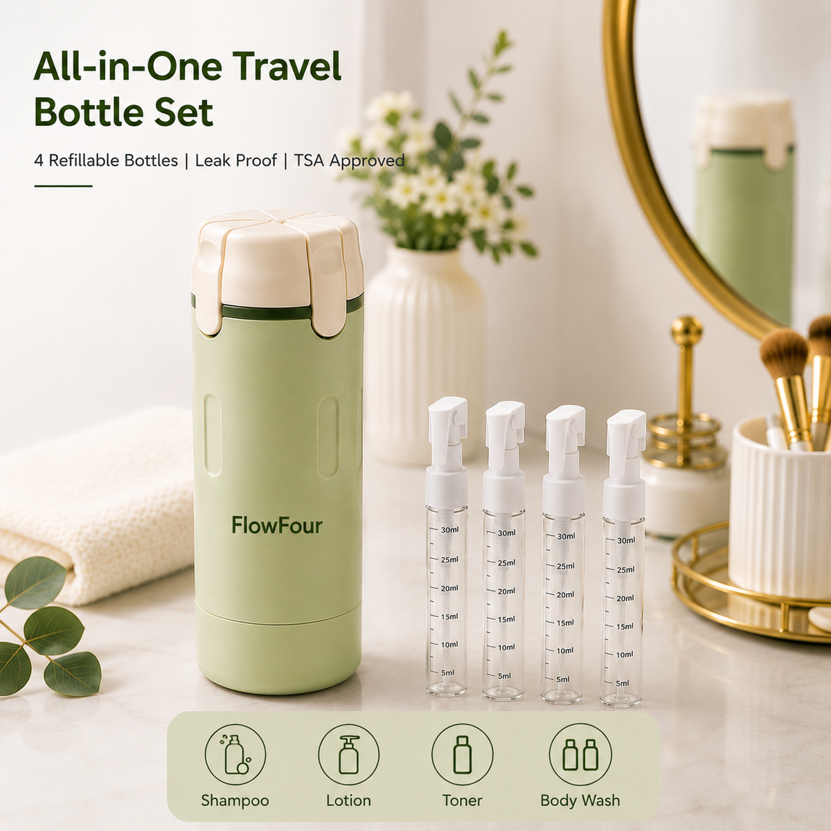Flow Four - 4 in 1 Bottle Dispenser.