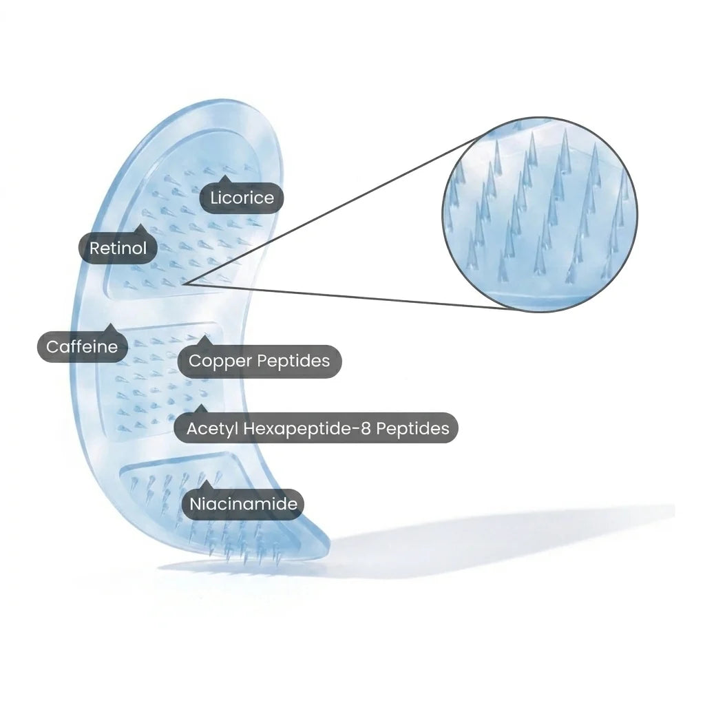 Korean Peptide-8 Micro-Infusion Eye Patches - For Eye Bags, Dark Circles and Fine Lines