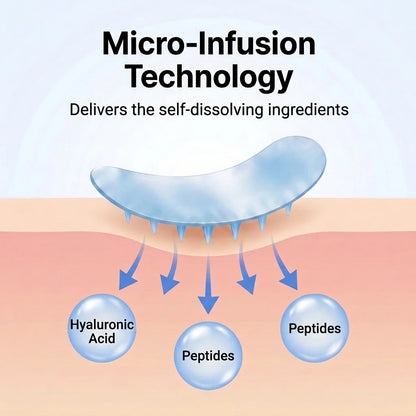 Korean Peptide-8 Micro-Infusion Eye Patches - For Eye Bags, Dark Circles and Fine Lines