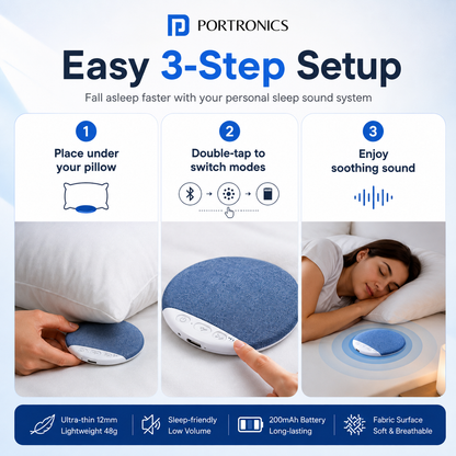Portronics™ Pillow Pod - Sleep Speaker.