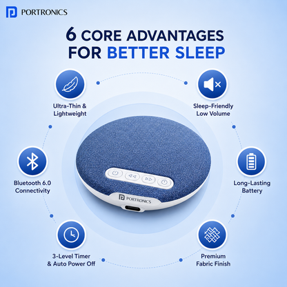 Portronics™ Pillow Pod - Sleep Speaker.
